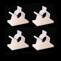 AISBO 30 Pieces White Cable Clips Adjustable Self-Adhesive Nylon Wire Clips Cable Management Drop Wire Holder (Max Diameter 0.39 inch) (White)