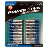Power Plus BATTERY AAA 1. 5V 16PK POWERCELL Pcs Per case : 48