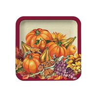 Creative Converting 8 Count 7" Square Paper Lunch Plates, Fall Plenty