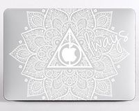 Modo Design Macbook Deathly Hallows Symbol Mandala Vinyl Decal Macbook Air 11 12 13 Pro 13 15 Macbook 12 inch Retina Cool Stickers Harry Potter Mac Book Custom Macbook Skins Stickers Decal MA2173