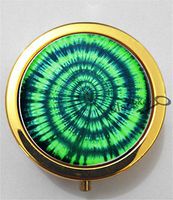 BlackKey Tie Dye Pattern 3-Compartment Decorative Pocket Gift Box Case Organizer for Pill, Color 2 -1983