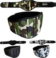Sedroc Sports Weight Lifting Belt Back Support Gym Body Building Training (Green Camo, Medium)