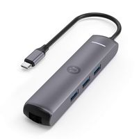 Utaxo USB C Hub, 6 in 1 USB C Adapter with 4K HDMI, USB 3.0 Port, 1 Gbps Ethernet Port, PD Charging Port for MacBook Pro/Air, Type C Windows Laptops