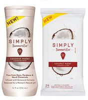 Summer's Eve Coconut Water, Cleansing Combo Pack, 1-12-Ounce Cleansing Wash Plus 1-24 Count Cloth