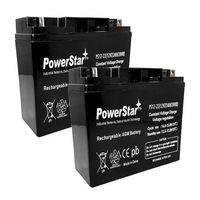 PowerStar 905080-11 24 Volt Battery Kit for Cordless Rechargeable Mulching Mower (Does NOT Include Wires)-2 Batteries