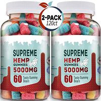 Supreme Hemp Gummies - 5000mg- 120ct - Organic Hemp Extract Infused - Relaxing, Pain Relief, Stress & Anxiety Relief, by New Age Naturals