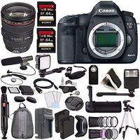 Canon EOS 5D Mark III DSLR Camera (Body Only) + Canon EF 24-105mm f/4L is USM Lens + Sony 64GB SDXC Card + Battery + Charger + HDMI Cable + Remote + Card Reader + Flash + Tripod Video Creator Kit