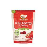 Healthy Delights Naturals Vitamin - B-12 Energy Soft Chews - 2,500 MCG - Strawberry Burst (30 Soft Chews)