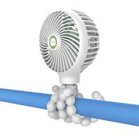 WiHoo Mini Handheld Stroller Fan,Personal Portable Car Seat Baby Fan with Flexible Tripod Fix on Stroller/Student Bed,USB or Battery Powered Desk Fan Adjustable 3 Speeds for Camping/Traveling(White)