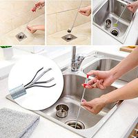 RUIMING Hair Drain Snake and Stainless Steel Auger Clog Remover Cleaning Tool for Sink,Bathtub,Kitchen