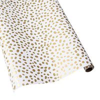 Caspari Spots 30 in. x 8 ft. Wrapping Paper in Gold, 2 Rolls Included