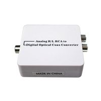 HDSUNWSTD Analog to Digital Audio Converter Adapter,R/L RCA Analog Audio to Digital Optical Coaxial Spdif decoder with Headphone Spdif,Coaxial Port