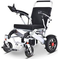 2020 Fold and Travel Lightweight Electric Wheelchair, Power Wheelchair, Scooter Wheelchair, Mobility Aid (Silver, Large 19" Seat)