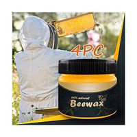 Natural Beeswax Furniture Polish Non-Toxic Wood Wax Preservative,Wood Seasoning Beewax Furniture Care Beeswax for All Wood Furniture,Protect and Enhance The Shine (4PCS Wax, 85 g)