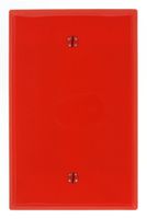 Leviton PJ13-R 1-Gang Blank Wallplate, Midway Size, Red