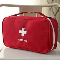 Hanbaili Red (Only Bag) Compact First Aid Kit, Empty First Aid Kit Pouch Home Office Medical Emergency Travel Rescue Case Bag