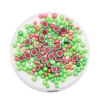 bromrefulgenc Slime Stress Reliever Toy,60ml Fruit Chips Beads DIY Cotton Plasticine Mud Clay Slime Educational Fun Gift for Children Red Green Watermelon