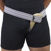 OTC Hernia Truss Single Herniation Inguinal Scrotal Treatment,, X-Large, Grey (Left Side)