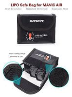 DJI Mavic Air Accessories Fireproof Lipo Satefy Bag (3pcs Batteries Storage)- Heat-Resistance Protective Cover Explosion-Proof Li-po Safe Guard Bag Pouch Charging Storage (Battery is NOT Included)