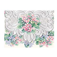 Carol's Rose Garden African Violets Blank 10 Card Set Portfolio