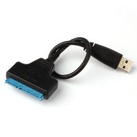 GotdSuper Speed USB 3.0 To SATA 22 Pin 2.5 Inch Hard Disk Driver SSD Adapter Cable Converter (Black)
