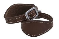 Showman DARK BROWN Leather Double Stitched Western Saddle Stirrup Hobbles