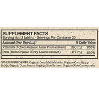 Futurebiotics Iron + Vitamin C, USDA Certified Organic, 90 Vegetarian Tablets