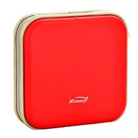 dalismotemp CD/DVD Wallet Cas,40 CD DVD Discs Square Carry Storage Case Disc Storage Bag Organizer Holder Album Protector Bag Red