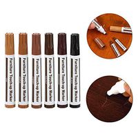 Furniture Marker Touch Up Repair System 6 Pcs Scratch Restore Kit Wood Furniture Repair Pen Marker Pen Wood Filler Wax Scratch Filler Remover Fix