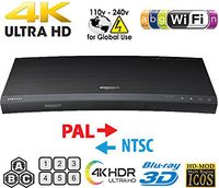 SAMSUNG K8500 UHD - Wi-Fi - Dual HDMI - 2K/4K - Region Free Blu Ray Disc DVD Player - PAL/NTSC - USB - 100-240V 50/60Hz for World-Wide Use & 6 Feet Multi System 4K HDMI Cable