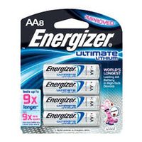 Energizer L91BP8 Lithium Battery, AA, 8/PK, SR