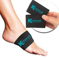 Kezzled Arch Support Compression Sleeves for Feet Pain, Foot Care, Heel Spurs, Flat Arches, (Black- One Size Fits All Sold as Pair)