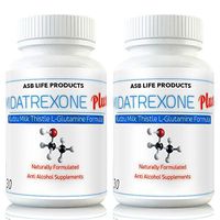 M Trexone Plus [2 Pack] Anti Alcohol Support Natural Alcohol Cravings Support Liver Detox KUDZU Milk Thistle L Glutamine B Vitamins Biotin VIT C