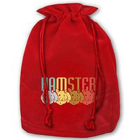 Awesome Vintage Retro HAMSTER Red Christmas Drawstring Bags / Santa's Trouser Bag/ Christmas Gift