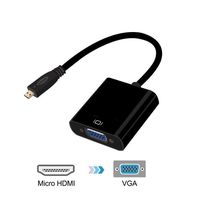 Active Micro HDMI to VGA Adapter,Micro HDMI to VGA Cable/converter (Male to Female) for Ultrabooks,Cameras ,Camcorders ,Tablets Laptops Other Micro HDMI Devices