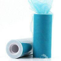 Generic 6"x 25YD Tulle Roll Spool Tutu Wedding Party Gift Wrap Fabric Craft Decorations (Turquoise Teal Blue Aqua Blue)