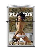 Zippo Playboy Cover June 2013 Pocket Lighter, Brushed Chrome