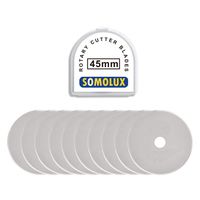 45mm Rotary Cutter and Trimmer Refill Blades for Fiskars by SOMOLUX, 10PCS Replace Blades for Quilting Scrapbooking Sewing Sharp and Durable ...