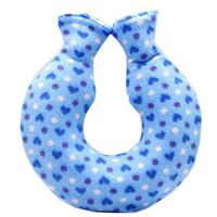 1.6L Neck/Shoulder Hot Water Bottle Water-Filled Bag & Heart Villus Cover,Blue