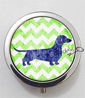 BlackKey Chevron Pattern 3-Compartment Decorative Pocket Gift Box Case Organizer for Pill, Color 1 -2094