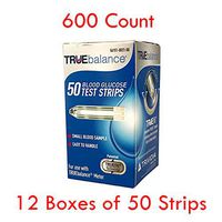 TRUEbalance Blood Glucose Test Strips - 600 Count (12 Boxes of 50 Strips Each)