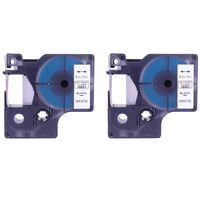 Molshine 2 Pack 18051 Heat-Shrink Tubes Cable Label Compatible for DYMO Black on White (0.23inch 1/4inch 6mm) 1.5m