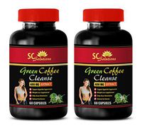 Antioxidant Vitamins - Natural Green Coffee Bean Extract Cleanse 400 mg - Green Coffee Capsules for Weight Loss - 2 Bottle 120 Capsules