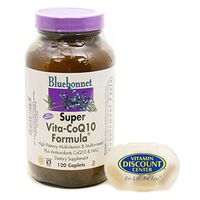 Bundle – 2 Items : Super Vita-CoQ10 Formula by Bluebonnet - 120 Caplets and 1 VDC Pill Box