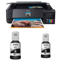Epson Expression Premium ET-7750 EcoTank Wireless Wide-format 5-Color All-in-One Supertank Printer with Scanner, Copier with Black Auto-Stop Ink Bottle and Black Auto-Stop Ink Bottle