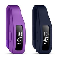 KIMILAR Clip Holder Compatible with Fitbit Inspire/Inspire HR Accessory Clip [2 Pack], Sport Silicone Replacement Clip Holder Smart Clip (Purple+Navy)