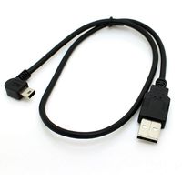 50CM USB A Male to Mini USB B 5Pin Male Right Angle Adapter Data Charge Sync Cable Mini USB Cable - A to Left Angle Mini B (Left Angle(0.5m/1.64Feet))