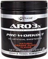 ARO-Vitacost 3X Clean Series Pre-Workout Concentrate Natural Orange Punch, 11.1 Ounce (315 Grams)