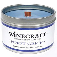 WOODEN WICK Aromatherapy Candle - Wine Scented Soy Wax (Pinot Grigio)