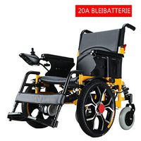 CHUDAN Portable Electric Wheelchair with Double Shock Absorber, Foldable Power Lightweight Medical Scooter - Compact Mobility Assistance Wheelchair for The Elderly, Disabled,B